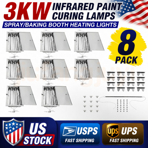 8pcs 3kw infrared - infrared, curing